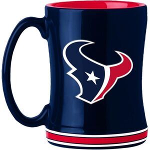 NFL Houston Texans Coffee Mug 14oz Sculpted Relief Team Color